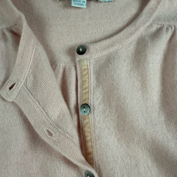 Boden Women’s Pale Pink Cashmere Cropped Cardigan Sweater sz 6/4 XS - Picture 6 of 7